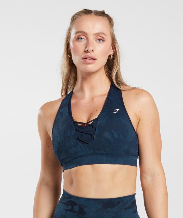 Adapt Camo Seamless Ribbed Sports Bra Product Image