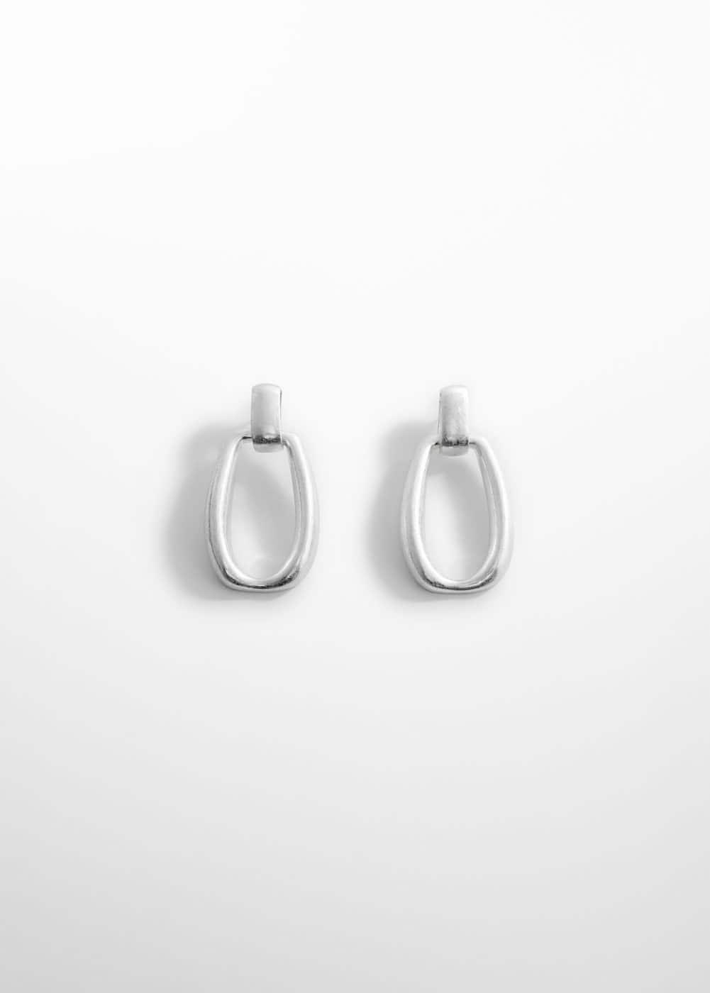 MANGO - Oval hoop earrings - One size - Women Product Image