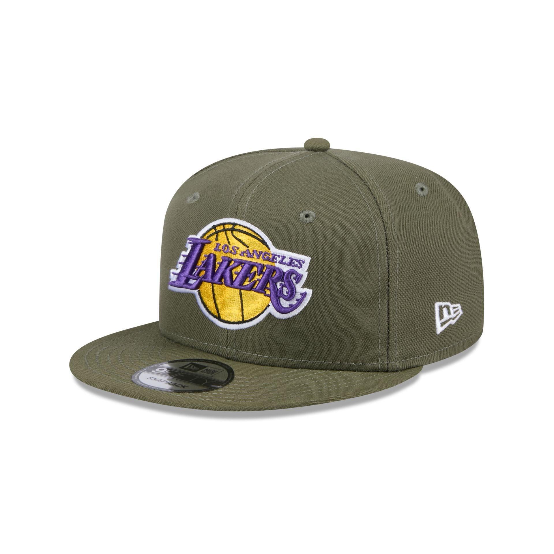 Los Angeles Lakers Olive 9FIFTY Snapback Hat Male Product Image