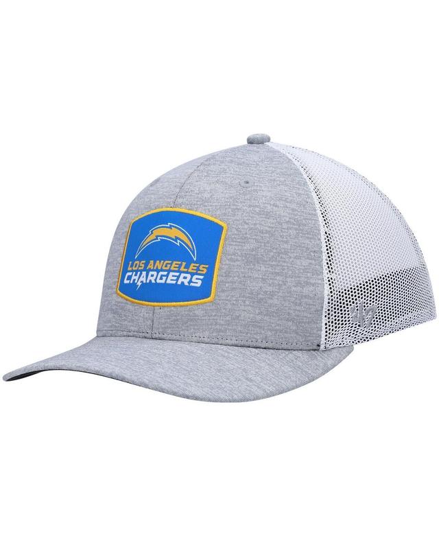 Mens 47 Brand Heathered Gray and White Los Angeles Chargers Motivator Flex Hat - Heathered Gray Product Image