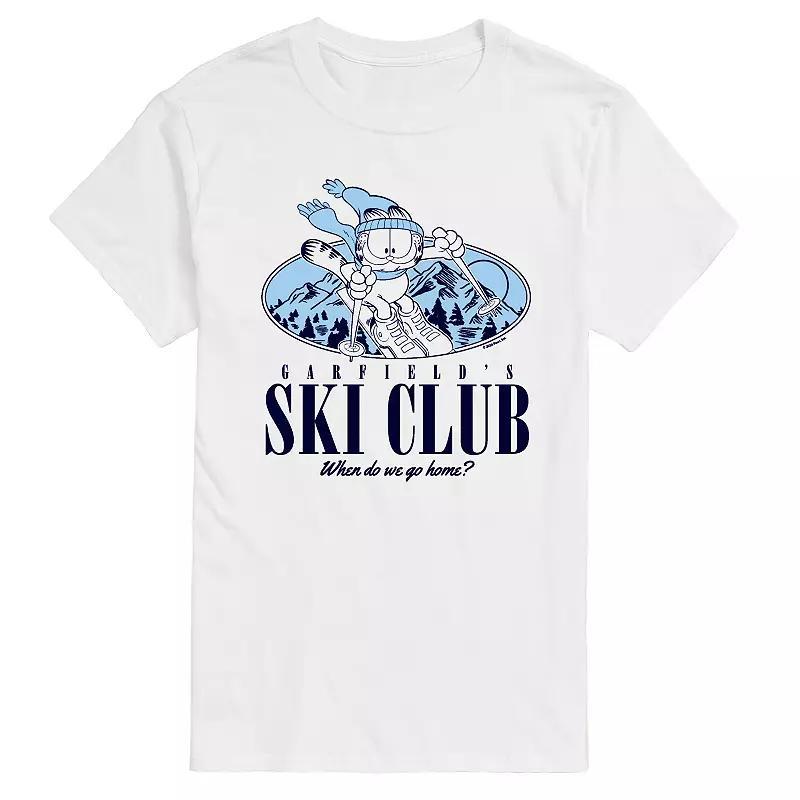 Big & Tall Garfield Ski Club Retro Graphic Tee, Mens Product Image