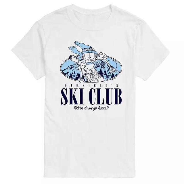 Big & Tall Garfield Ski Club Retro Graphic Tee, Mens Product Image