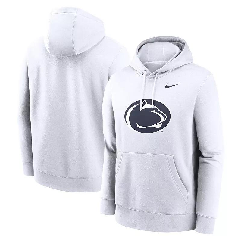 Nike Mens White Penn State Nittany Lions Primetime Evergreen Club Fleece Pullover Hoodie Product Image