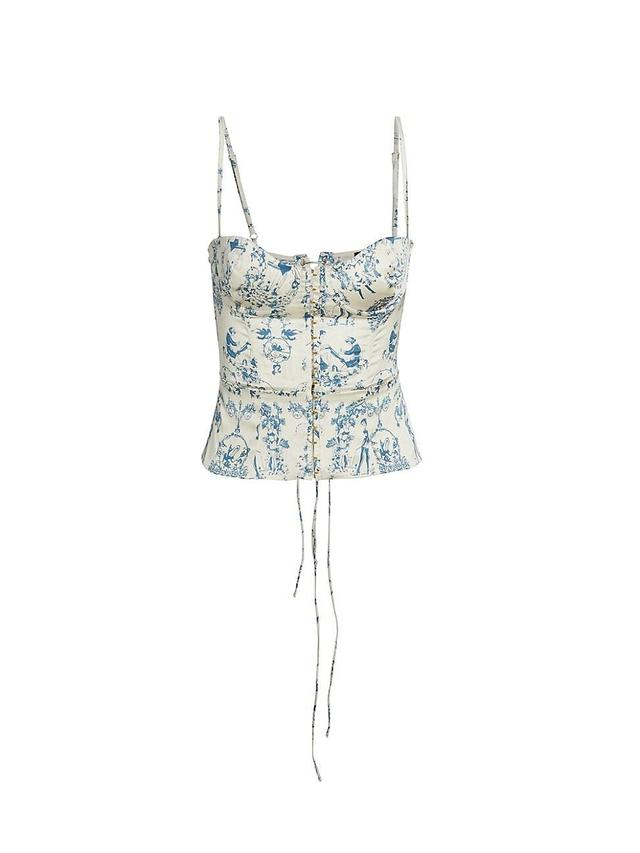 Womens Toile Silk Corset Product Image