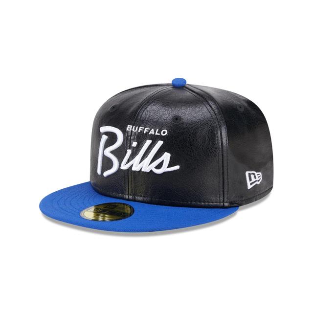 Buffalo Bills Faux Leather Crown 59FIFTY Fitted Hat Male Product Image