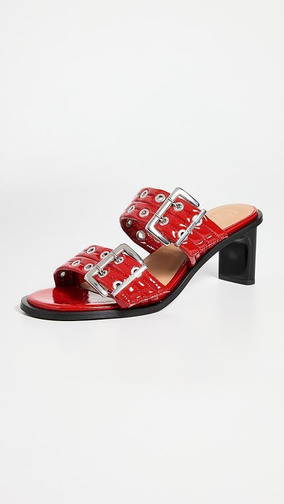 GANNI Buckle Mule Sandals Naplack | Shopbop Product Image