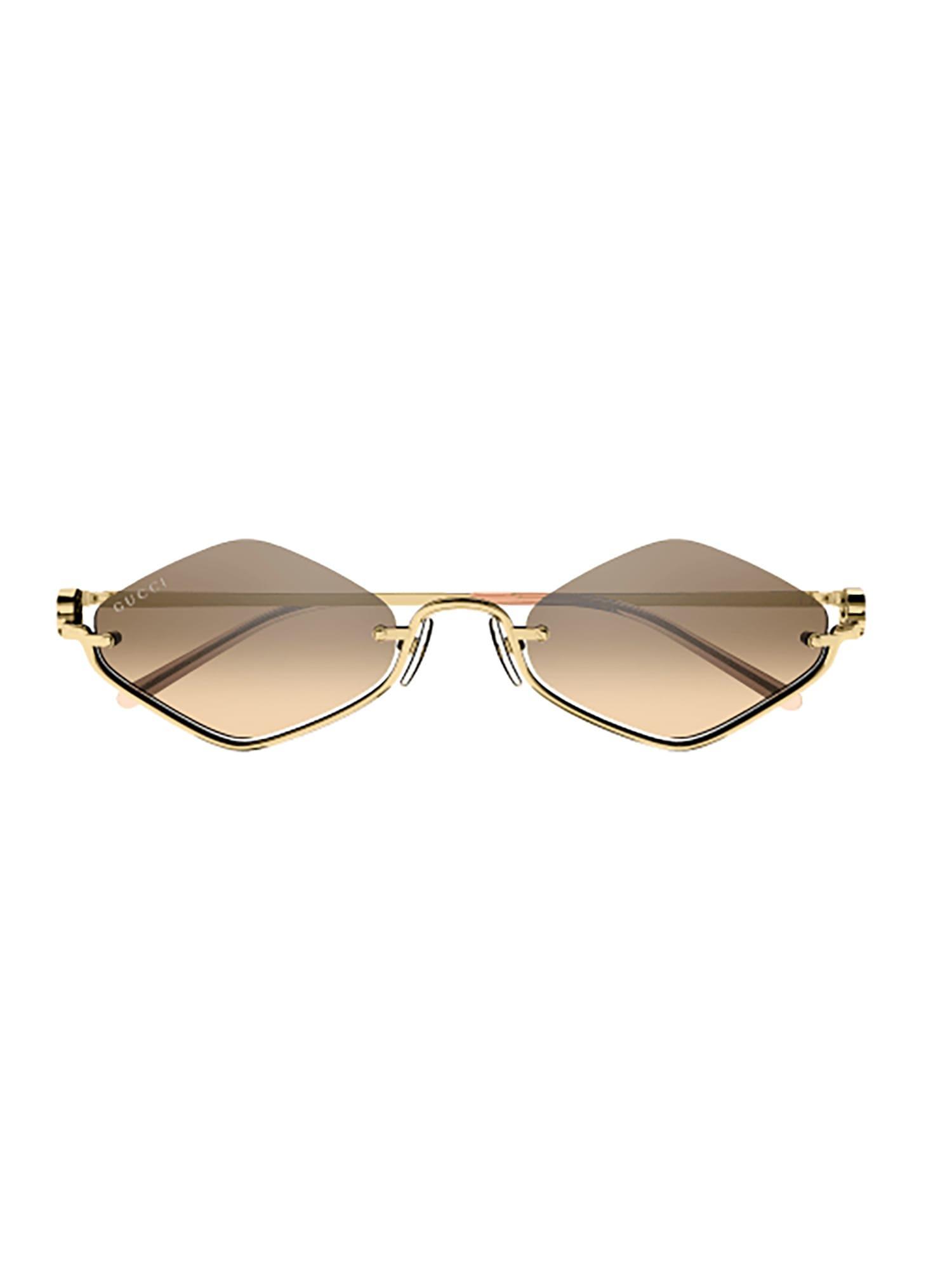 Gg1604s Sunglasses In Gold Gold Orange Product Image