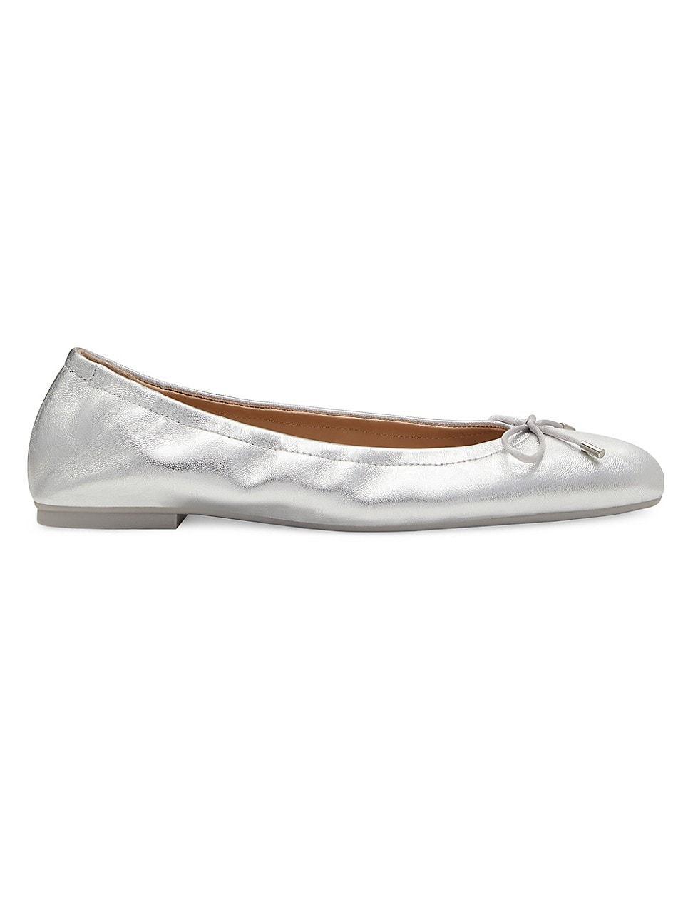 Womens Bardot Bow Leather Ballet Flats Product Image