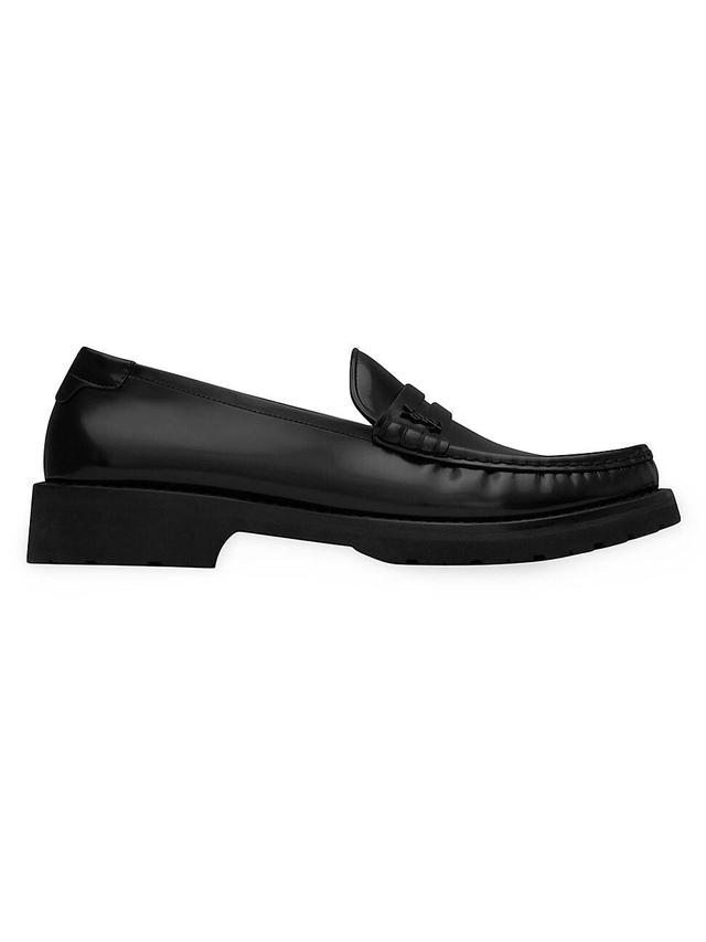 Mens Le Loafer Monogram Penny Slippers in Smooth Leather Product Image