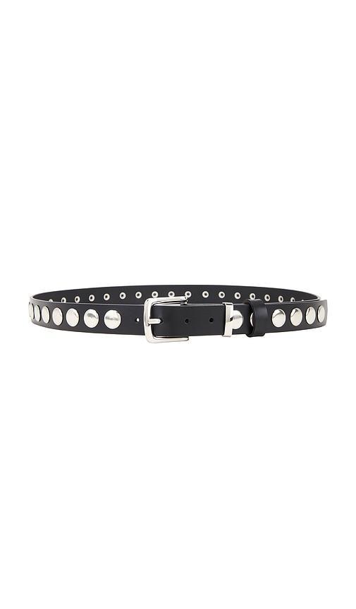 Lovers and Friends Mina Leather Belt in Black & Silver Product Image