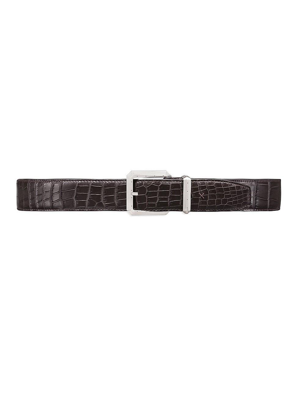 Men's Crocodile Leather Belt Product Image