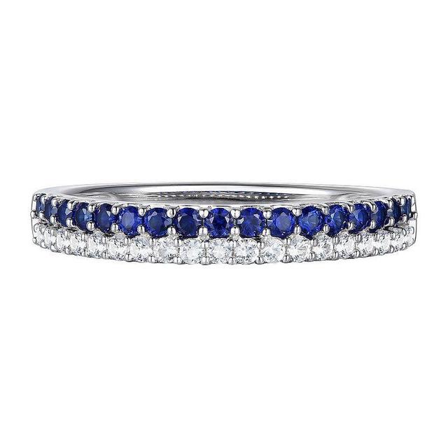 Sterling Silver Lab-Created Sapphire Ring, Womens Product Image