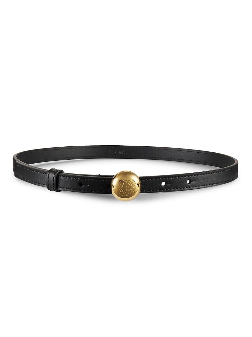 Womens Monogram Pebble Buckle Leather Belt Product Image