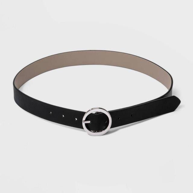 Womens Oval Tapered Center Bar Reversible Belt - A New Day /Gray L Product Image