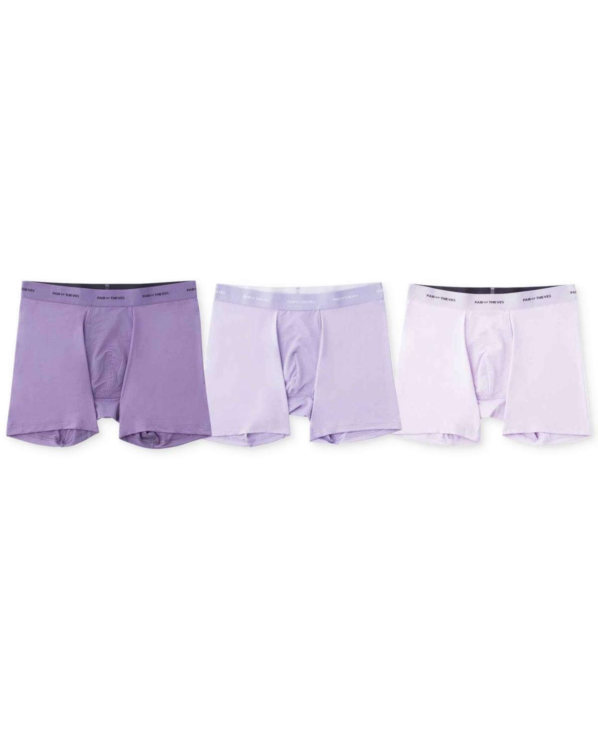 Pair of Thieves Mens Quick Dry Boxer Briefs 3pk - Lavender L Product Image