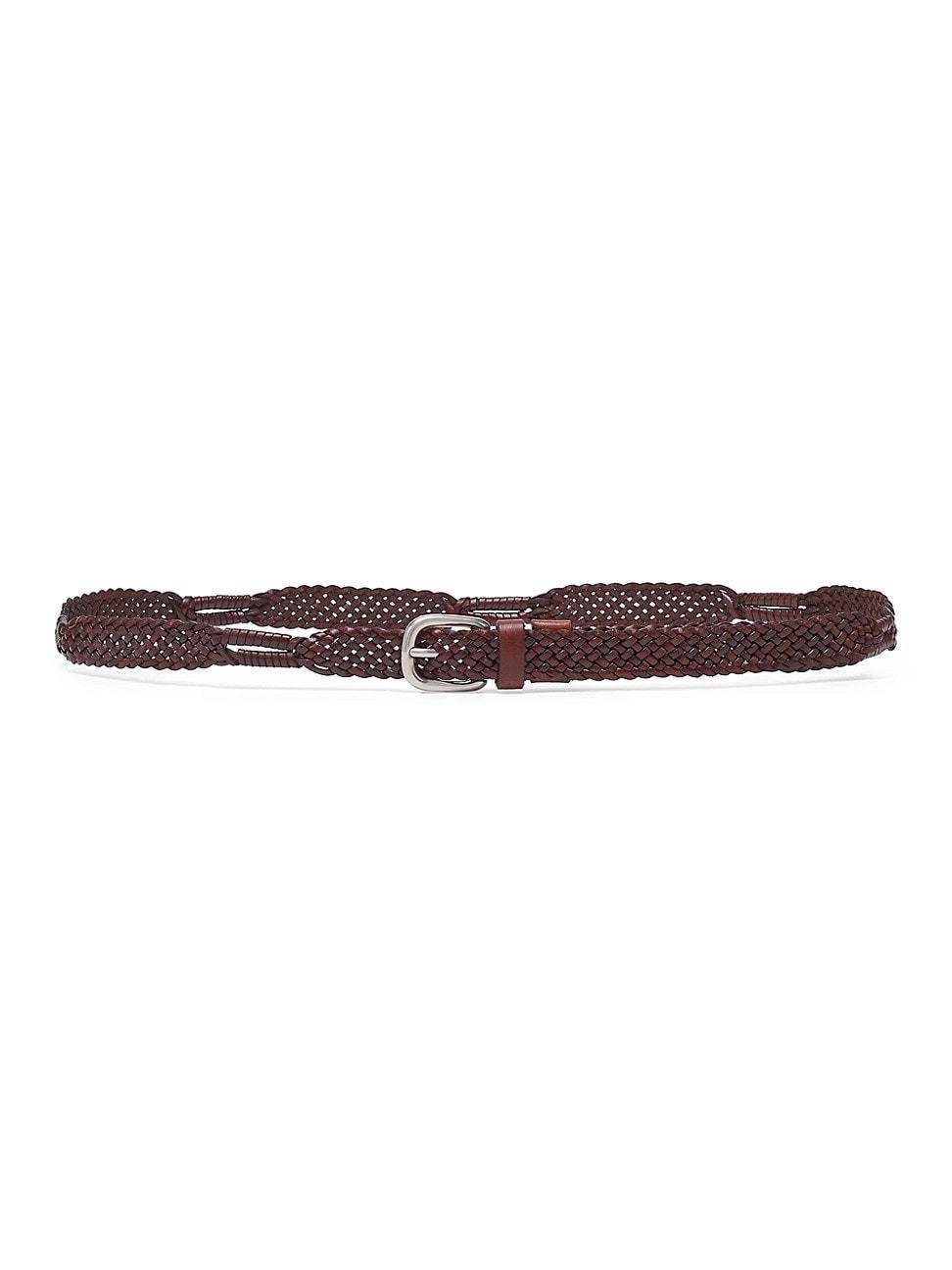 Mens Scratched Braided Calfskin Belt Product Image