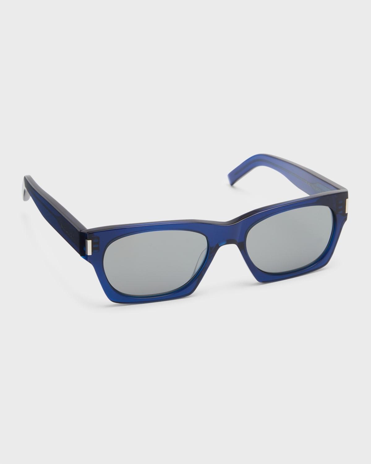 Mens Corner Angle 54MM Rectangular Sunglasses Product Image