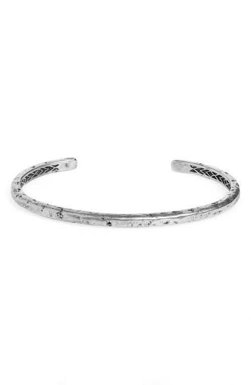 John Varvatos Distressed Silver Cuff Bracelet Product Image