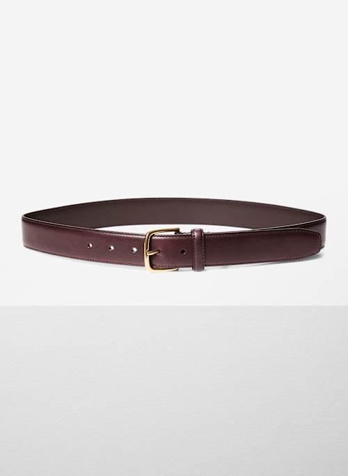 essential solid brass leather wide belt Product Image