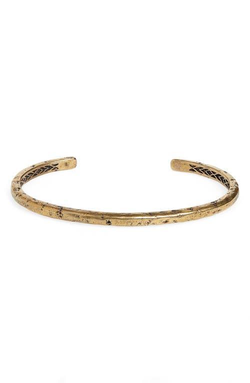 John Varvatos Distressed Brass Cuff Bracelet Product Image