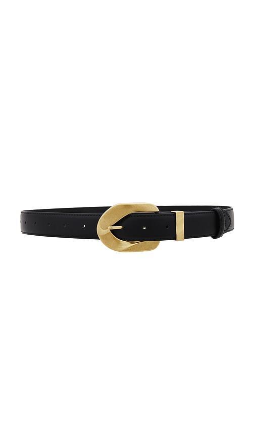 Lovers and Friends Adana Leather Belt in Black & Gold Product Image