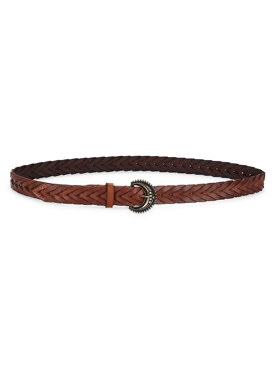 Womens Leo Braided Leather Belt Product Image