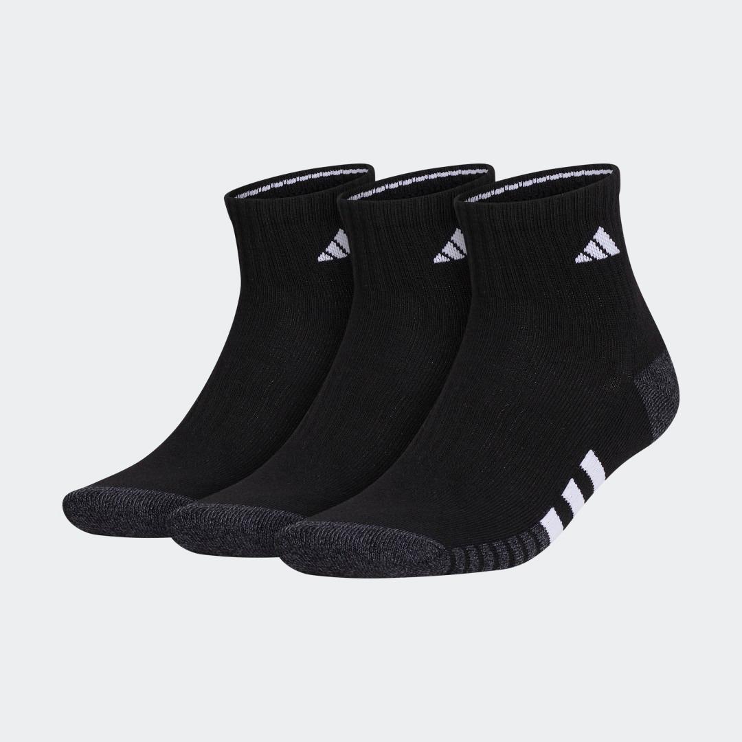 adidas Cushioned Quarter Socks 3 Pairs Black XL Product Image