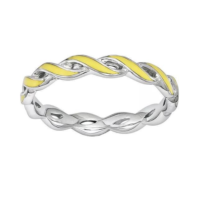 Stacks & Stones Sterling Silver Stack Ring, Womens Yellow Product Image