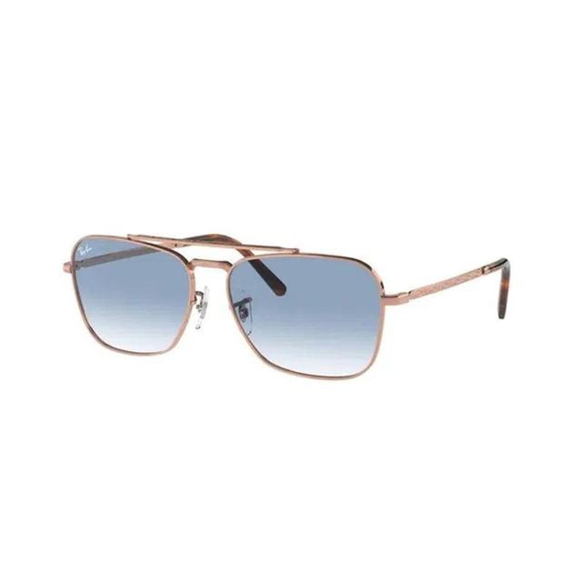 RAY BAN Ray-ban New Caravan 55mm Gradient Square Sunglasses In Rose Gold Product Image