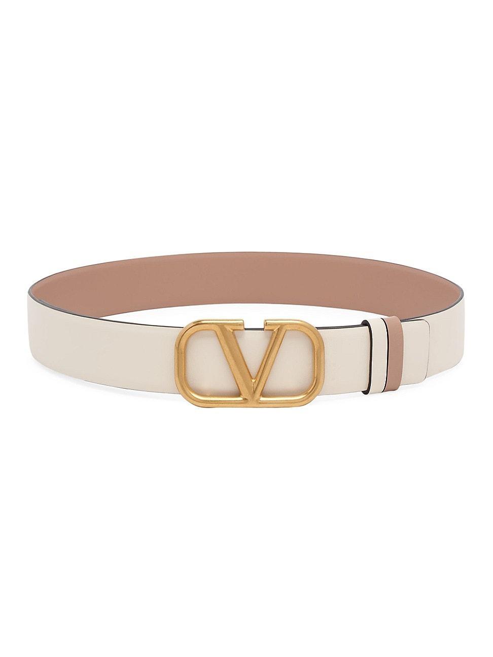 Womens Reversible Vlogo Signature Belt In Glossy Calfskin 30mm Product Image