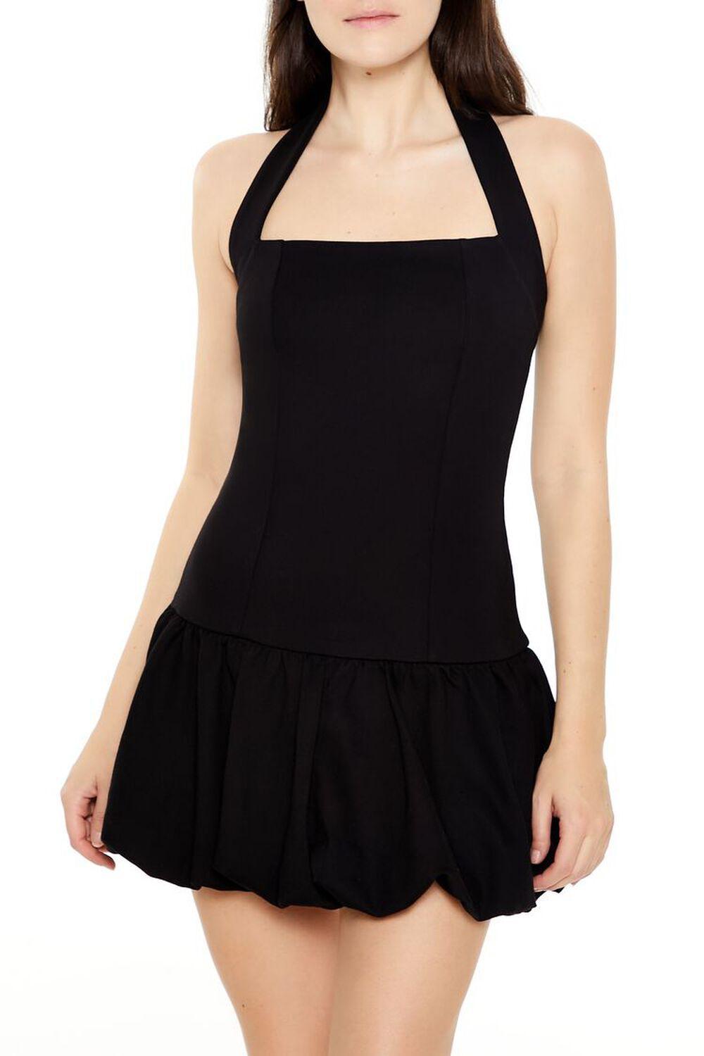 Bubble-Hem Mini Dress | Forever 21 Product Image