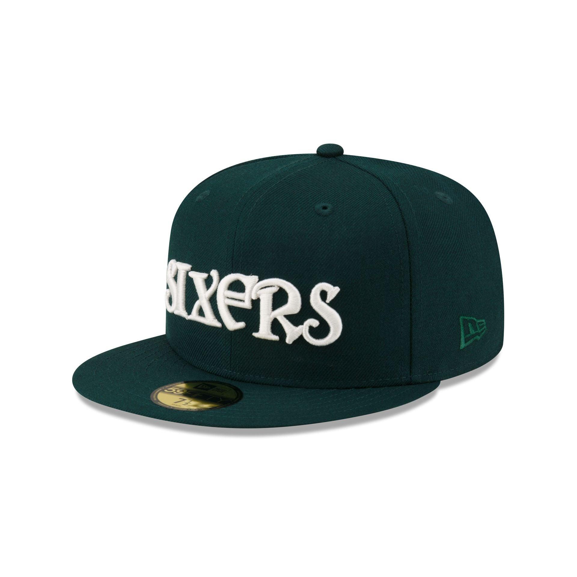 Just Caps Dark Green Wool Philadelphia 76ers 59FIFTY Fitted Hat Male Product Image