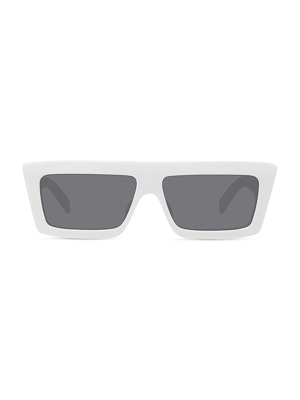 Mens 57MM Flat-Top Rectangular Sunglasses Product Image