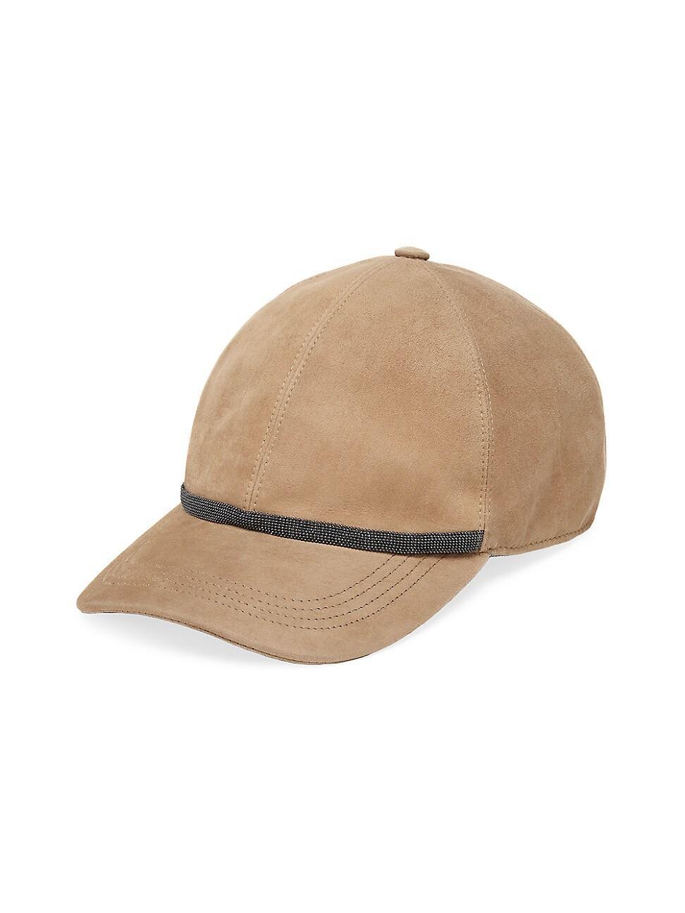 Womens Suede Baseball Cap With Shiny Trim Product Image