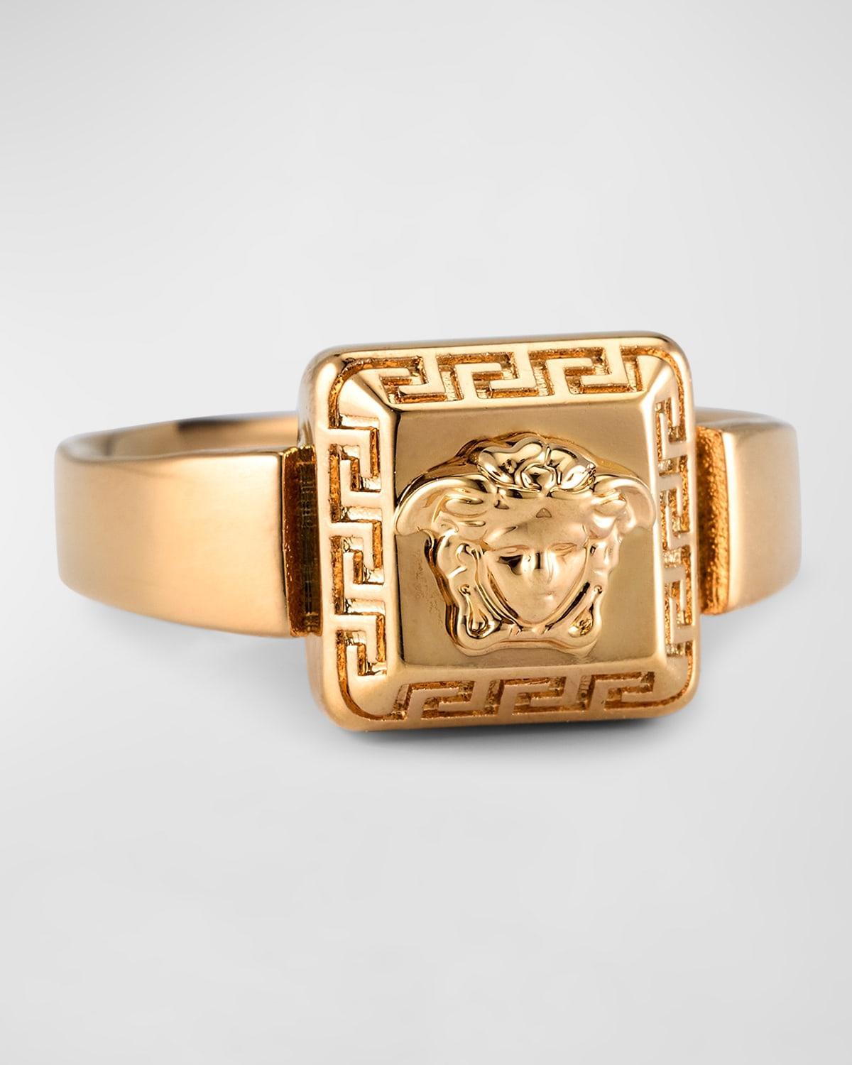 Versace Mens Medusa Square Signet Ring Product Image