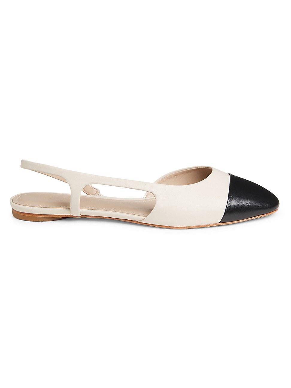 Womens COLLECTION Leather Slingback Flats Product Image