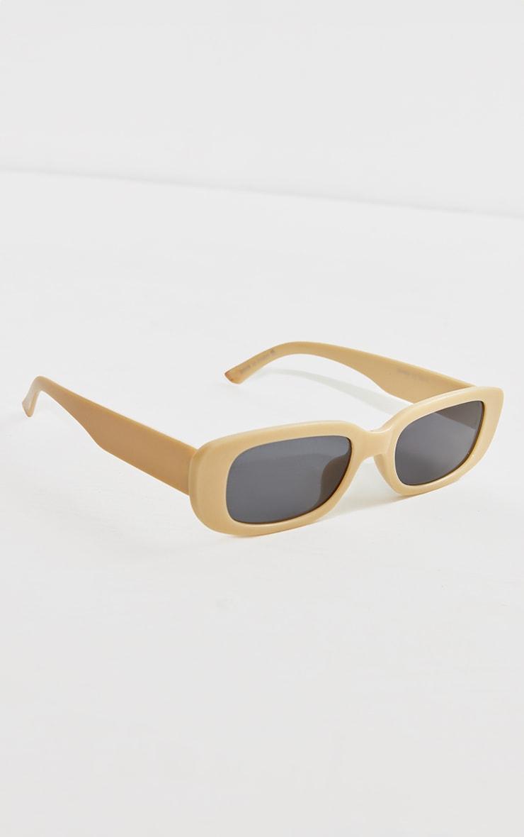 Yellow Slim Rectangular Sunglasses Product Image