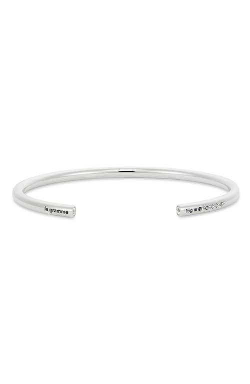 le gramme Mens 15G Diamond Polished Sterling Silver Bangle Product Image