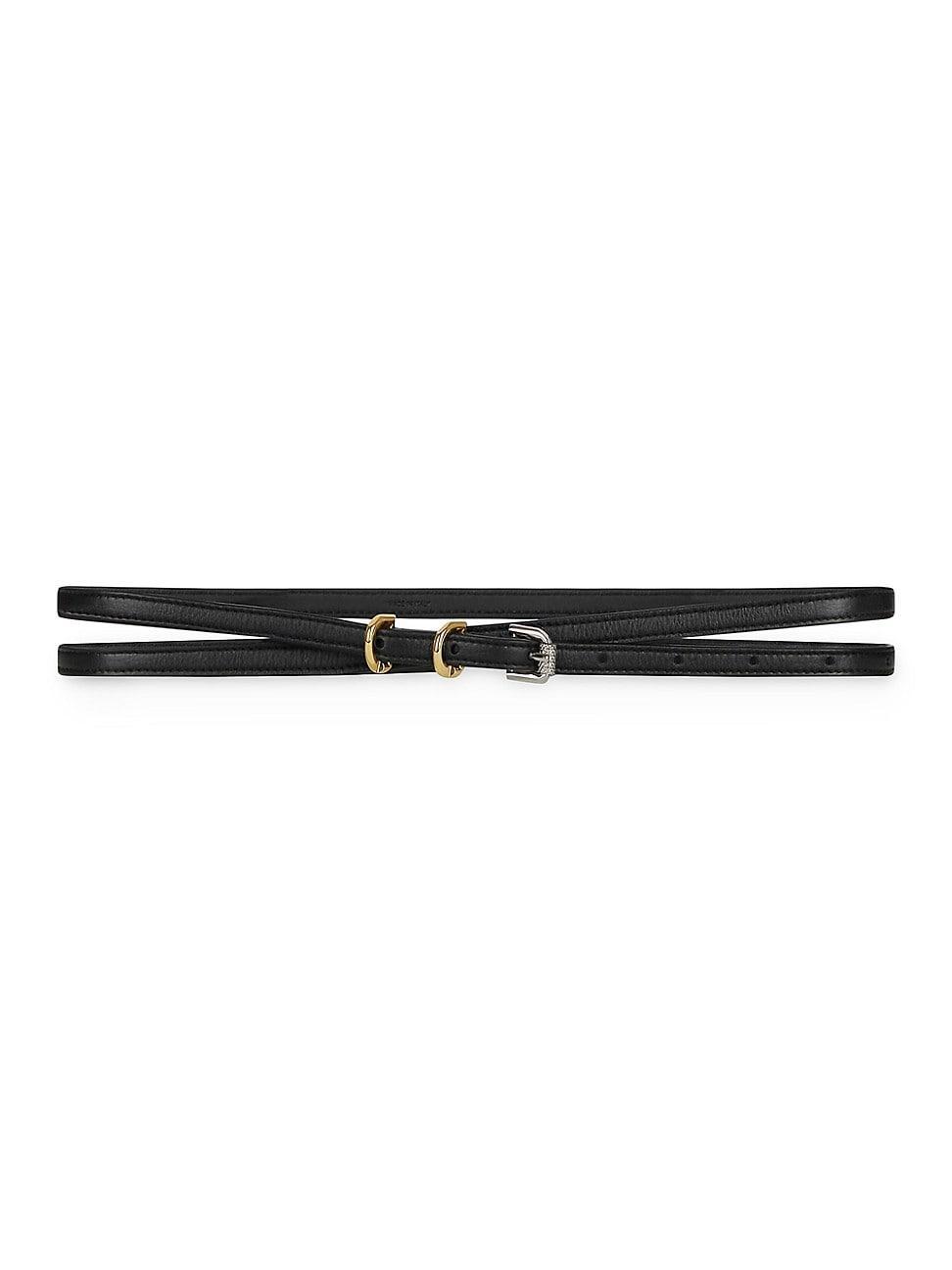 Womens Voyou Double Wrap Belt In Leather Product Image