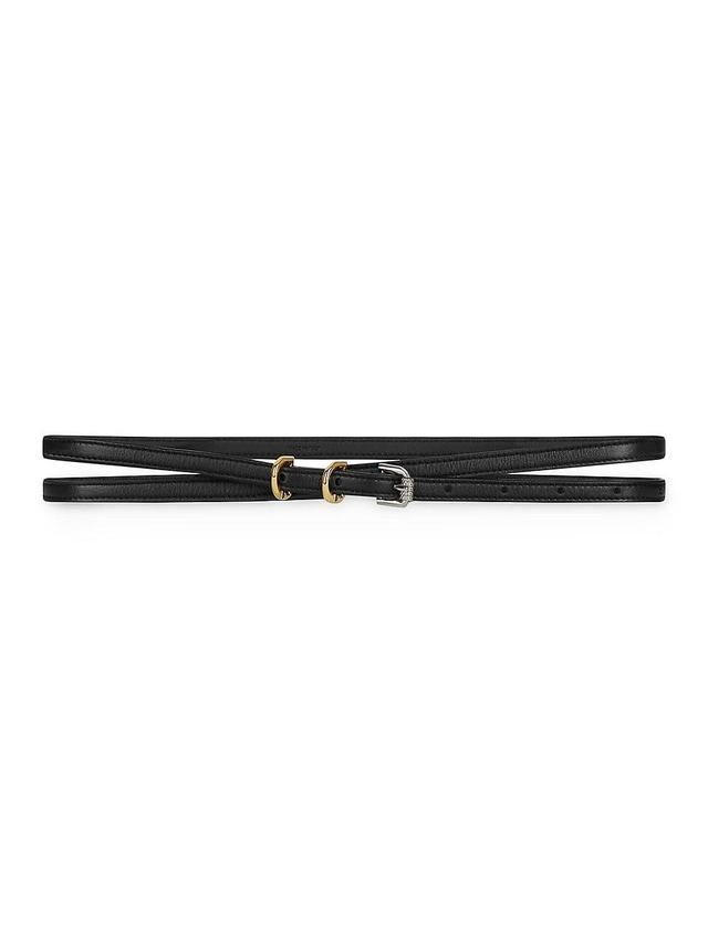 Womens Voyou Double Wrap Belt In Leather Product Image