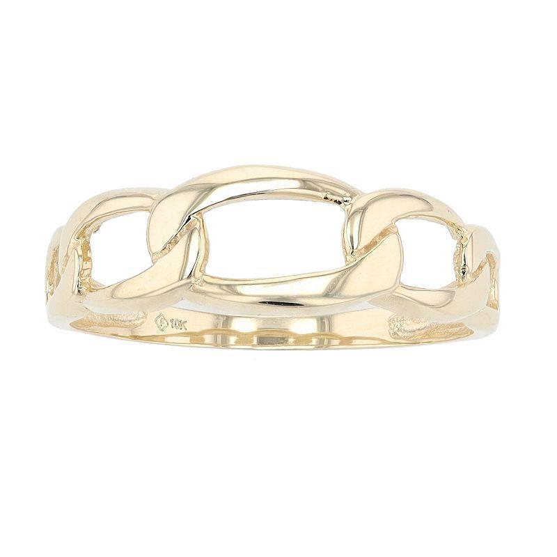 Au Naturale 10k Gold Figaro Ring, Womens Product Image