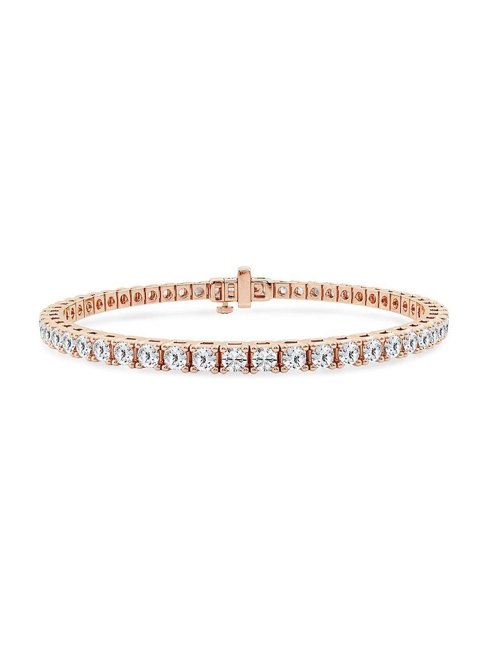 Womens 14K Rose Gold & Round Lab-Grown Diamond 4-Prong Tennis Bracelet/1.00-10.00 TCW Product Image