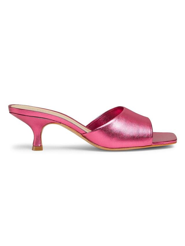 Womens Dethalia 63MM Metallic Leather Mules Product Image