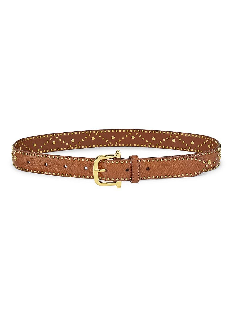 Womens Embellished Leather Belt Product Image