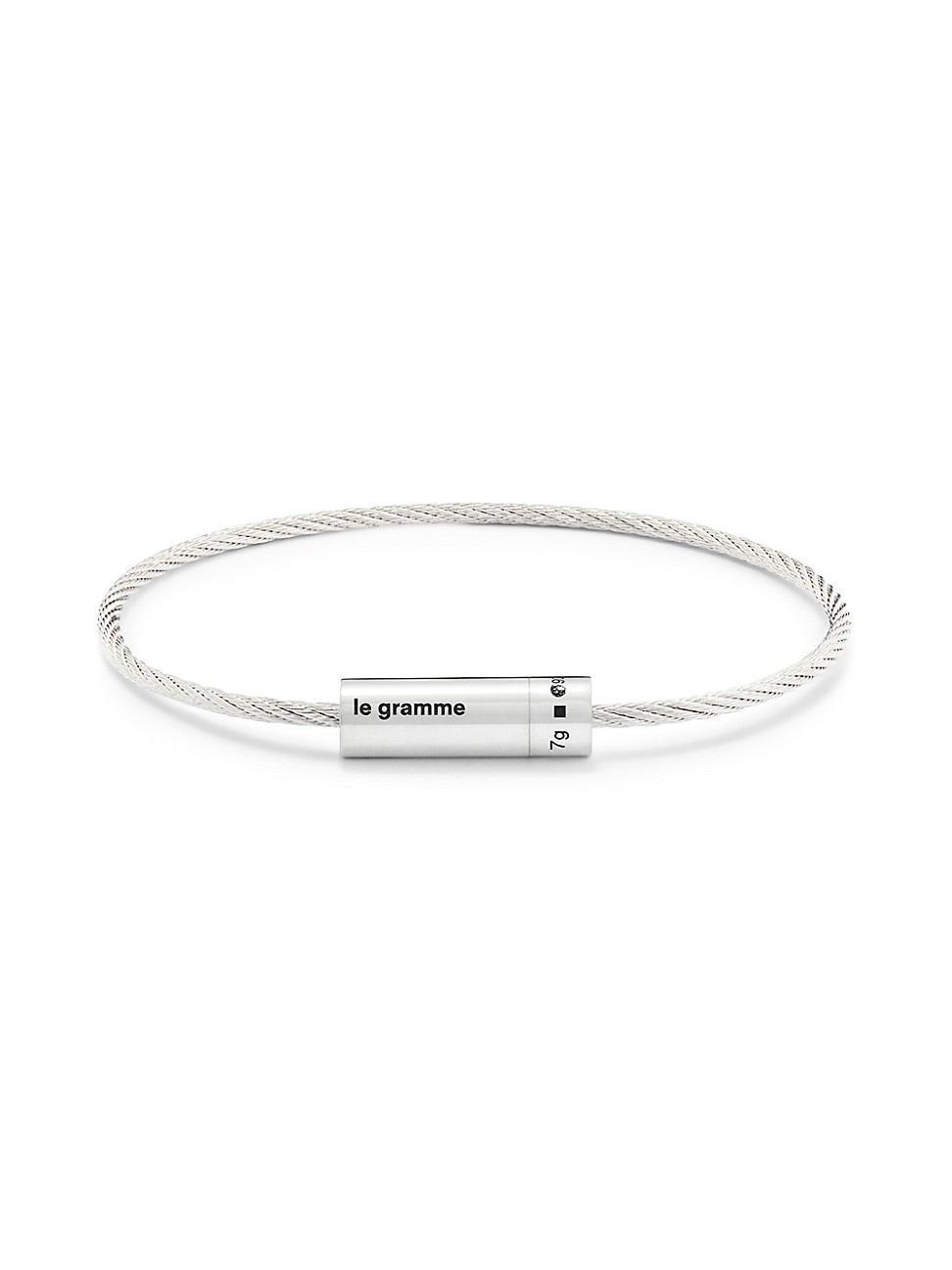 le gramme Mens 7G Sterling Silver Cable Bracelet Product Image