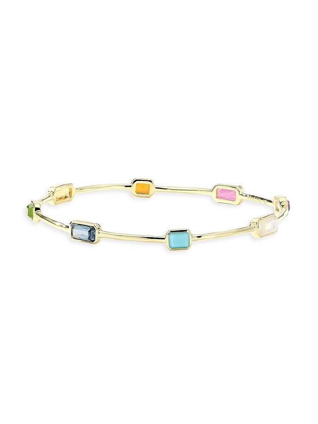 Womens Rock Candy Summer Rainbow 18K Yellow Gold & Multi-Stone Bangle Product Image