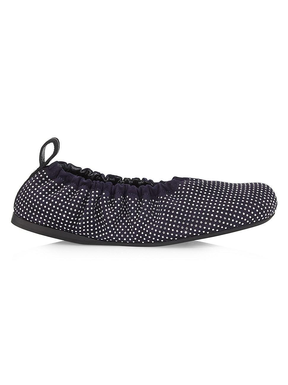 Studded Denim Ballerina Flats Product Image