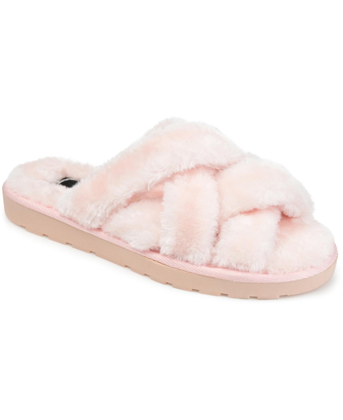 Journee Collection Womens Quiet Crisscross Slippers Product Image