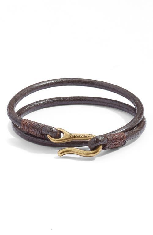 Caputo & Co. Mens Leather Cord Wrap Bracelet Product Image