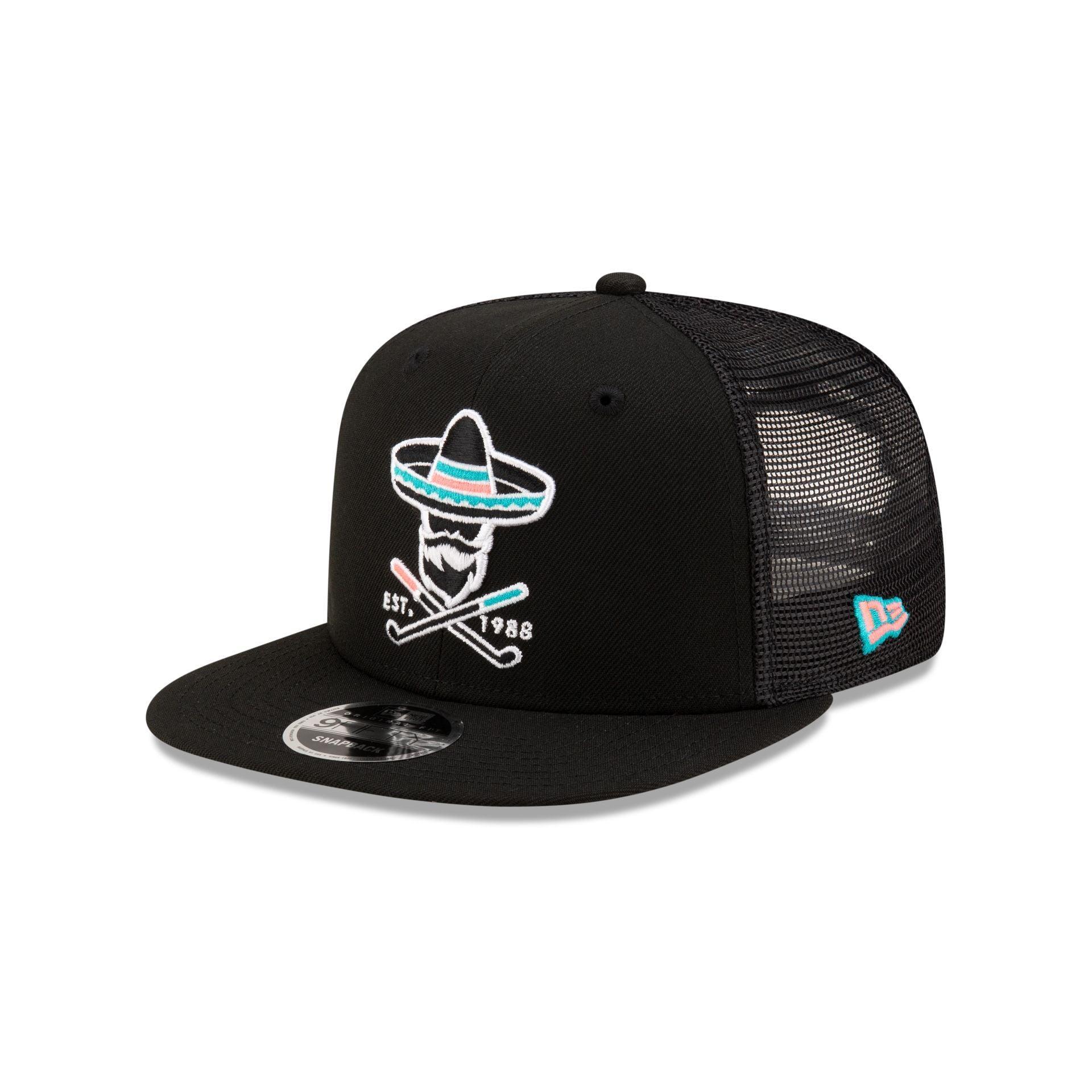 Almigos X New Era Black 9FIFTY Original Fit Trucker Male Product Image